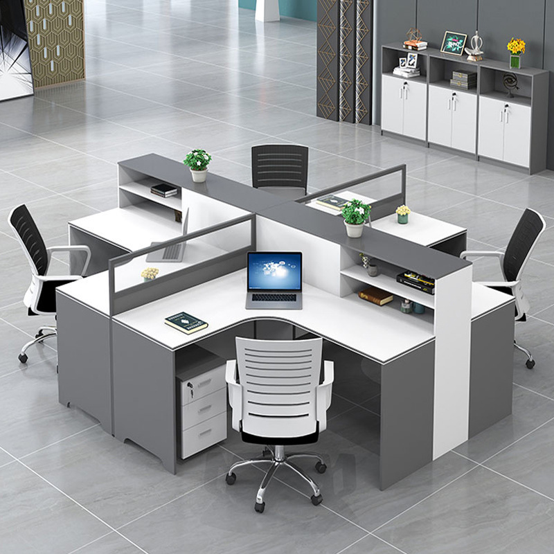 Woodworking Desk Chair - Nowoczesny, prosty biurko z 4/6 miejscami