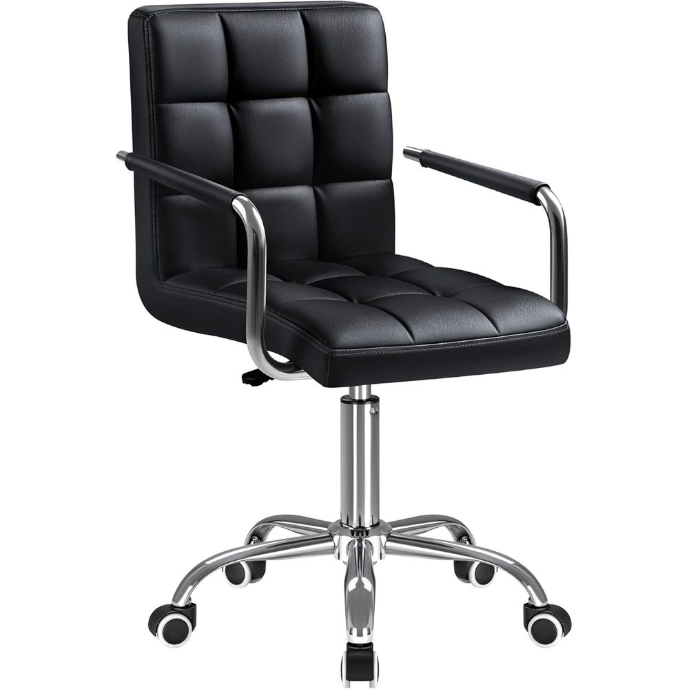 Woodworking Desk Chair - Wyściełane krzesło biurowe obrotowe na kółkach,
