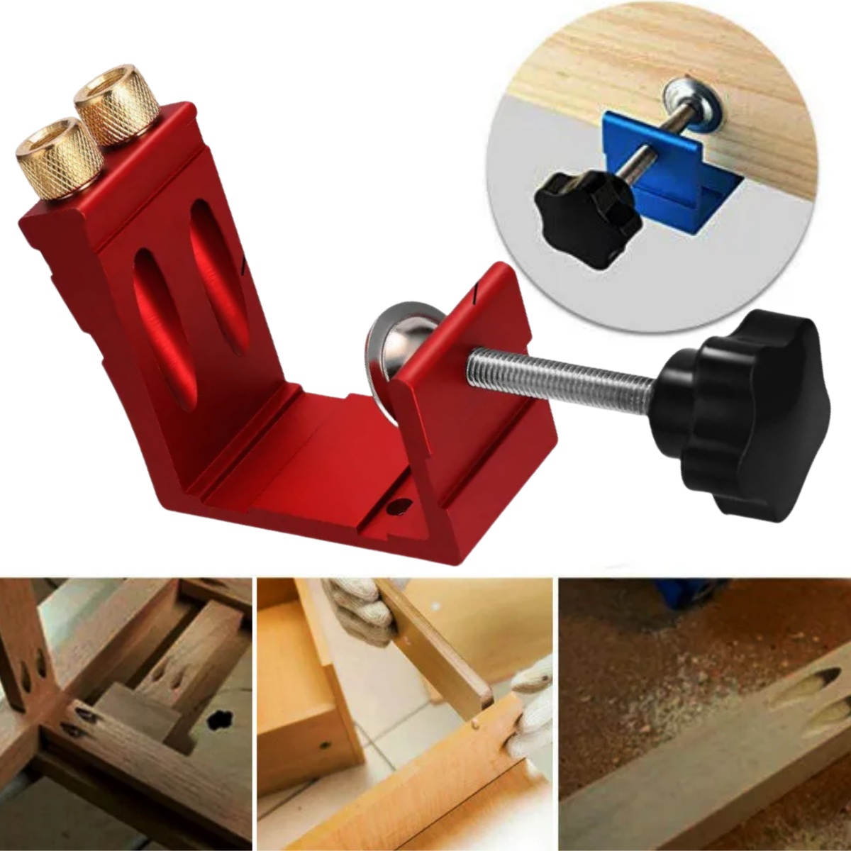 Woodworking Jig - Zestaw szablonów do otworów kieszeniowych do