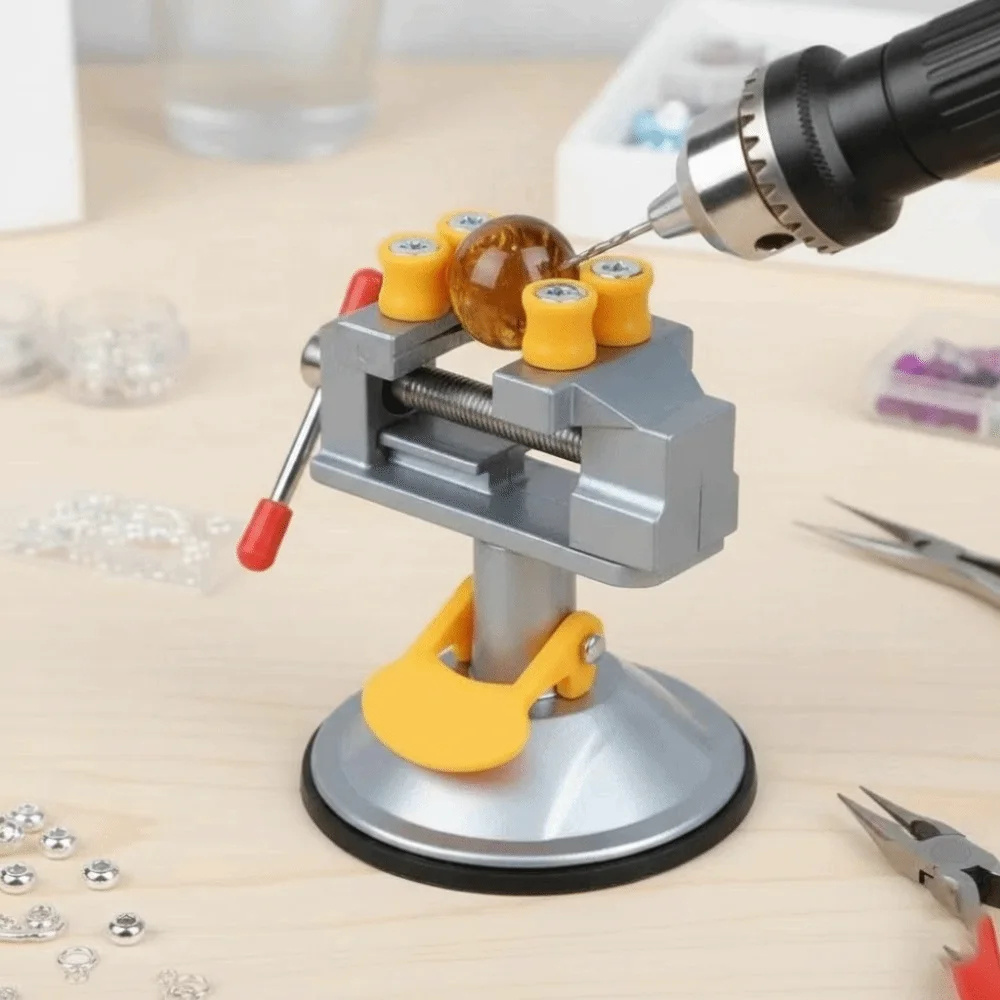 Woodworking Bench Vise - Imadło jubilerskie obrotowe do wiertarki stołowej,