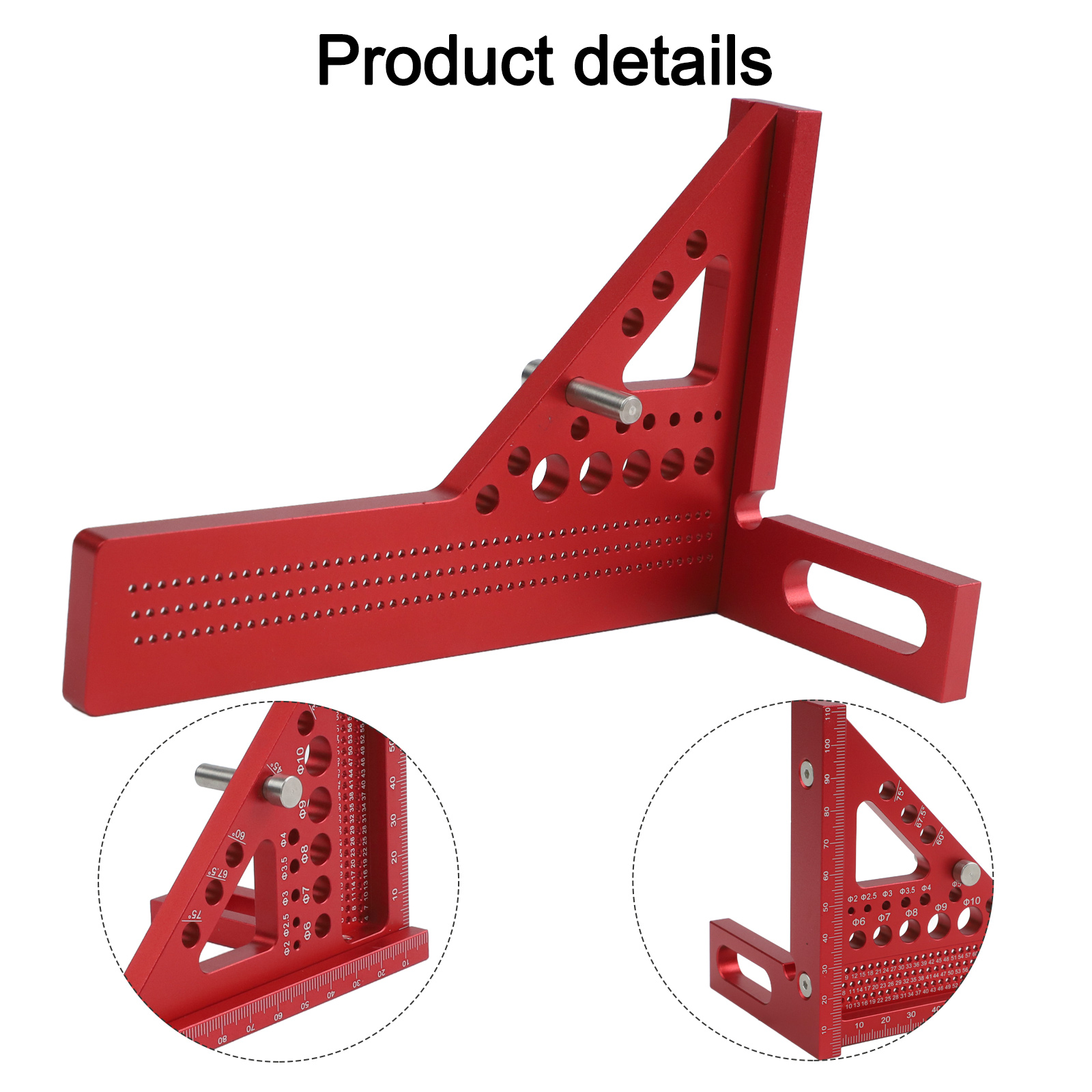 Woodworking For Engineers - Czerwony kątownik stolarski 3D z rysikiem