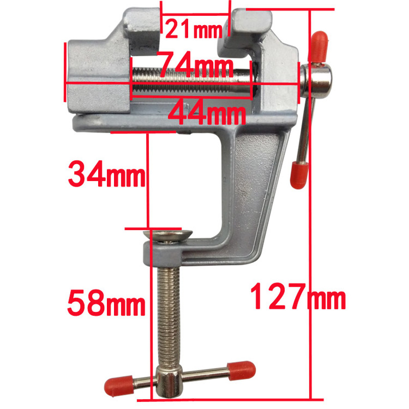 Aluminiowy mini zacisk stołowy – Woodworking Bench Vise recenzja i cena