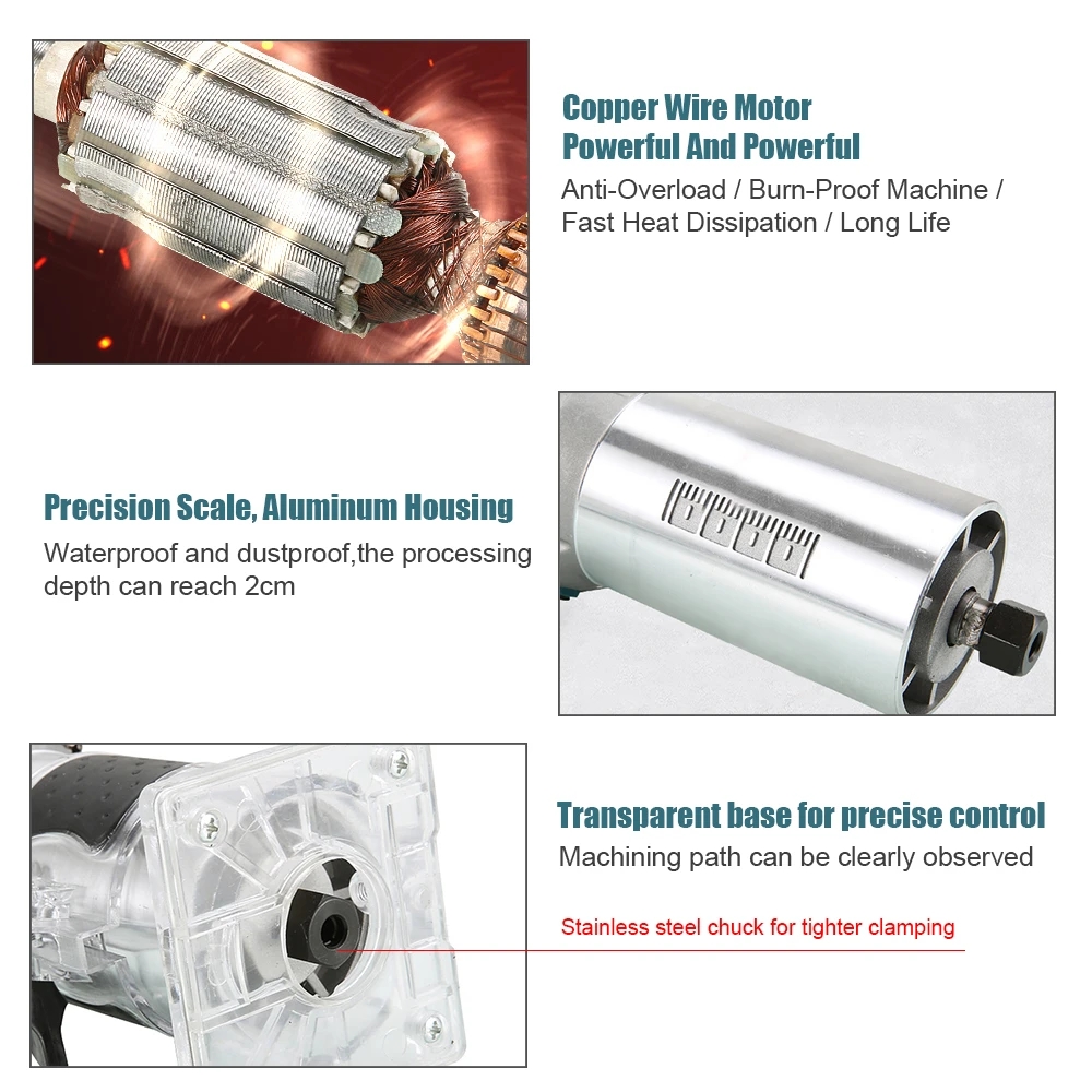 800W 30000RPM frezarka do drew – Woodworking Manufacturing recenzja i cena
