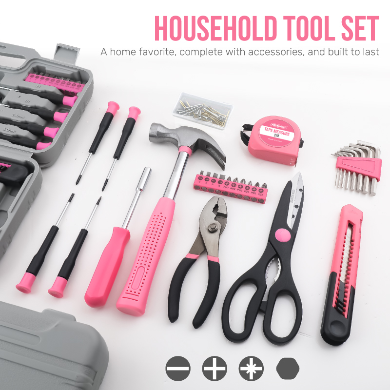 Hi-Spec 62-częściowy różowo-cz – Woodworking Essential Tools recenzja i cena