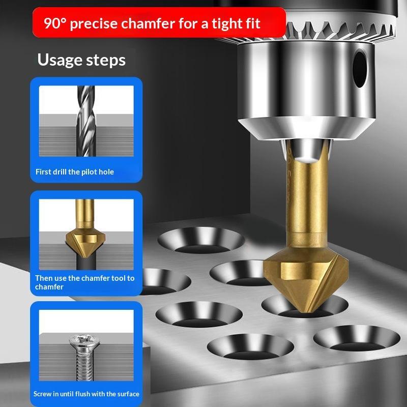 Frez do fazowania 3-ostrzowy z – Woodworking Drill Bits recenzja i cena